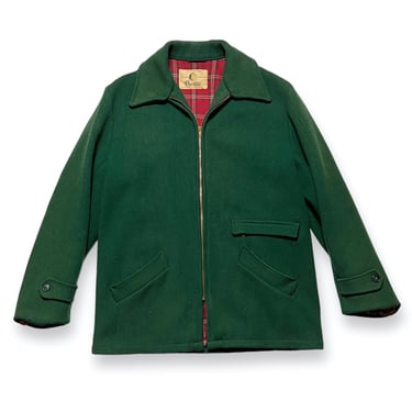 Vintage 1950s Wool Hunting Coat ~ M ~ Work Wear ~ Cruiser / Mackinaw / Car Club ~ Flannel Jacket ~ Profile Sportswear 