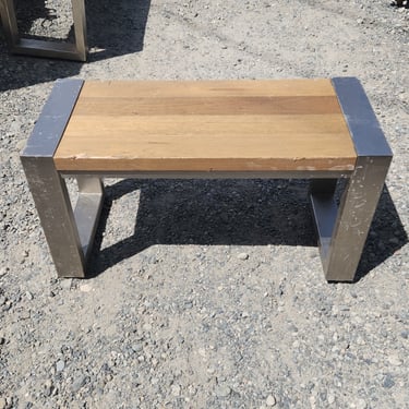Outdoor Teak Bench 32.625 x 17.5 x 14