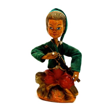VINTAGE: Musical Fantasy Asian Elf Pixie Figures - Asian Oriental Figures - Musical Figure - Doll - Toy - SKU 25-C6-00003753 
