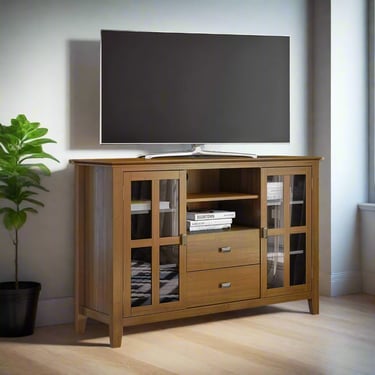 Artisan Solid Wood 53" TV Media Stand in Honey Brown FFW258-710