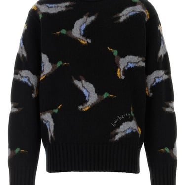 Burberry Men Embroidered Wool Sweater