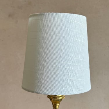 White Linen Shade • Chandelier Shade • Small Clip-on Candelabra Shade 