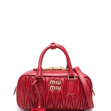 Miu Miu Women Arcadie Matelassé Leather Handbag