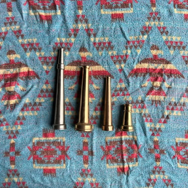 Set of 4 Vintage Brass Fire Hose Nozzles 