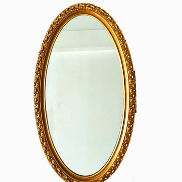 Vintage Mid 20th Century  Permaflect Oval Mirror