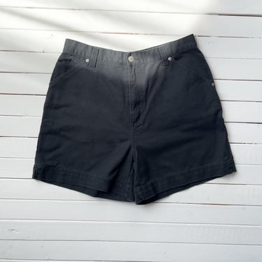 high waisted jean shorts 90s vintage Sonoma black denim shorts 