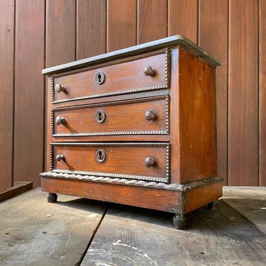Antique Mini Chest Commode Colonial Style Late 1800s 