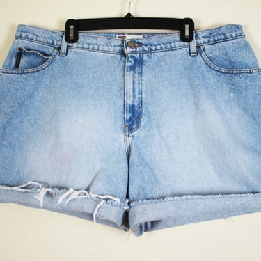 Vintage 1990s High Waist Denim Shorts, Size 41 Waist 