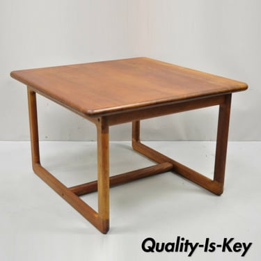 Vintage Mid Century Danish Modern Teak Wood Square Side End Table