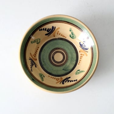 vintage painted pottery bowl 