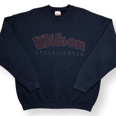 Vintage 90s Wilson Athletic Wear Made in USA Graphic Crewneck Sweatshirt Pullover Size XL 