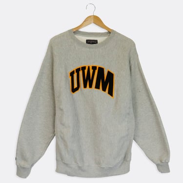 Vintage University Of Wisconsin - Milwaukee Puffy Embroidered Puffy Logo Sweatshirt Sz S