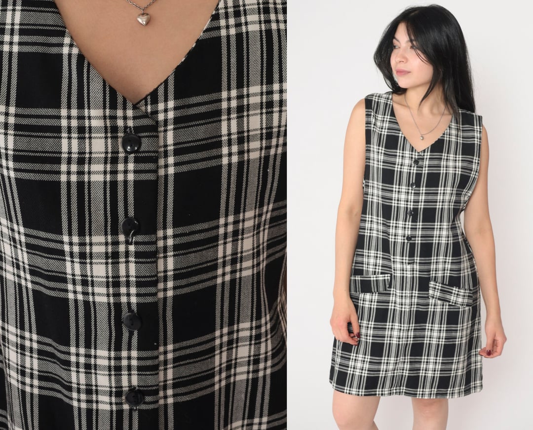 Tahari plaid mini dress sales