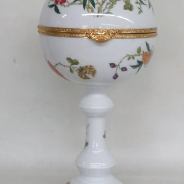 Limoges Raynaud France Porcelain Pedestal Tall Candy Box or Sweet Box 3070B