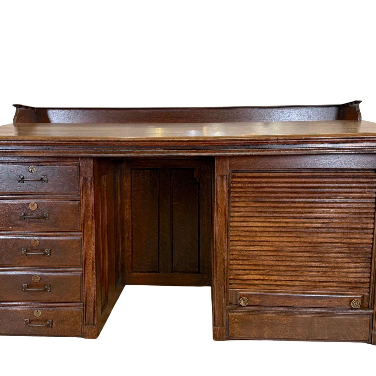 Restored Antique Quarter Sawn Oak Clerks Desk | Olde Good Things ...