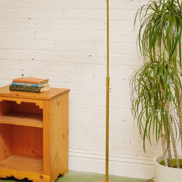 Gold brass reading lamp vintage