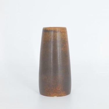 Small Mid-Century Scandinavian Modern Collectible Chocolate Stoneware Vase by Gunnar Borg for Höganäs Keramik, 1960s 