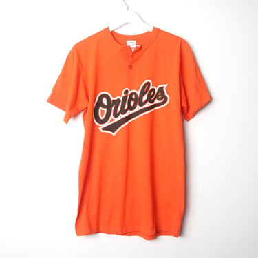 vintage BALTIMORE Orioles baseball 80s 90s vintage Henley jersey style baseball t-shirt - size medium number 7 Billy Ripken Jackson Holliday 