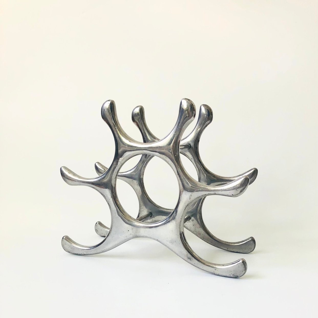 Vintage Sculptural Aluminum Wine Rack by Michael Noll | Sergeant
