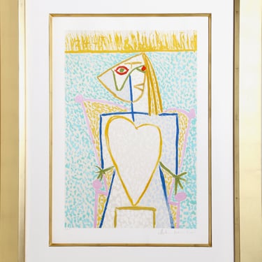 Femme au buste en Coeur, Pablo Picasso (After), Marina Picasso Estate Lithograph Collection 