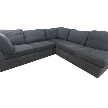 Grey Cloth L Shaped Sectional