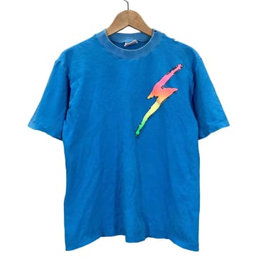 Vintage 90's Lightning Bolt Surfing Super Distressed T-Shirt Medium
