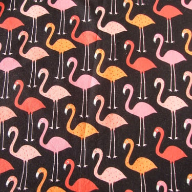 Pink Flamingo Fabric Urban Zoologie 1 Yd – Ann Kelle for Robert Kaufman 