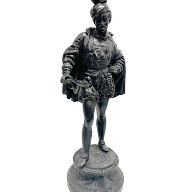 Spelter Cavalier Statue 