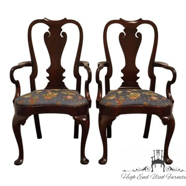Set of 2 STATTON FURNITURE Warfield Collection Solid Mahogany Traditional Style Dining Arm Chairs 