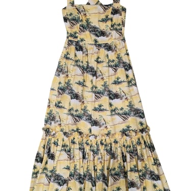 Cara Cara - Yellow Harbor Island Print Dress Sz XS