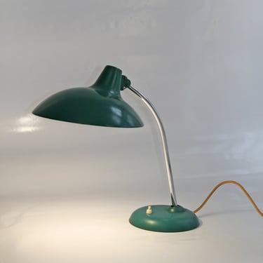 Vintage Christian Dell Kaiser Idell Model 6786 Emerald Green Desk Lamp Bauhaus Art Deco Industrial Utility Office Work Task Banker Retro 