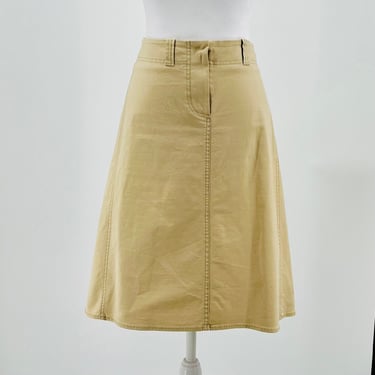 Piazza Sempione Italian Skirt with Flare in Tan Size 42 US 6 