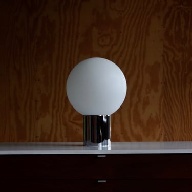 Robert Sonneman for Kovacs Frosted Glass Orb Table Lamp 