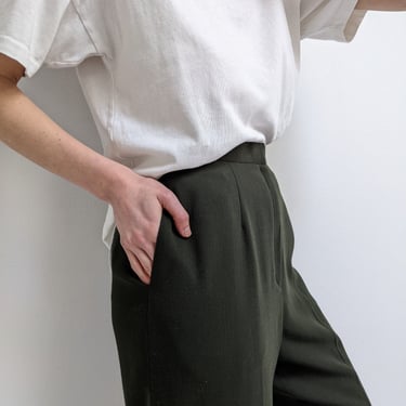 Vintage Olive Wool Trousers