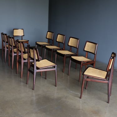 Carlo Hauner & Martin Eisler Set of 10 Dining Chairs for FORMA, Brazil, c. 1955