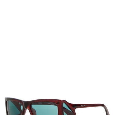 Prada Men Burgundy Acetate Opr B03s Sunglasses