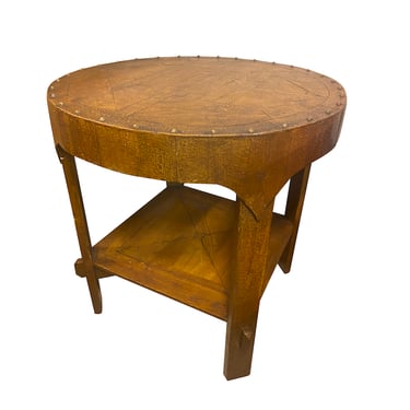 Craftsman Style Round Side Table, 1920’s