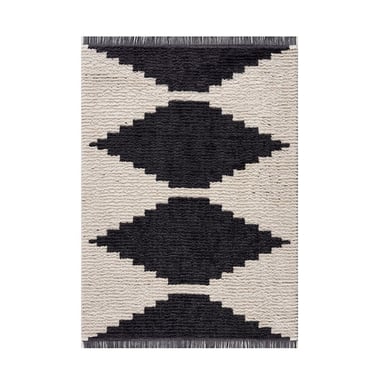 Rug in Black/Ivory