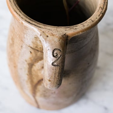 Stamped Stoneware Pitcher