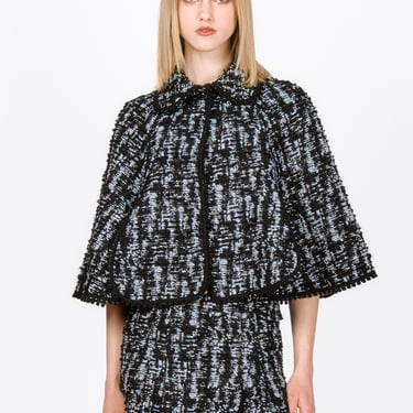 Cornflower Tweed Cape