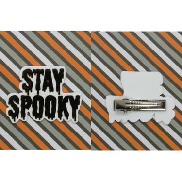 Stay Spooky Hair Clip Goth Barrette 