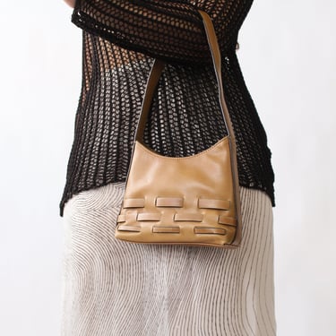90s Woven Faux Leather Bag