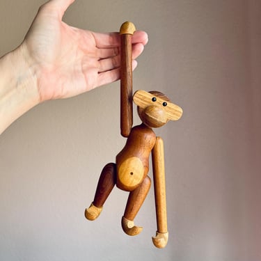 Vintage Teak Monkey Figure Attributed to Kay Bojesen Unsigned MCM Danish Modern 