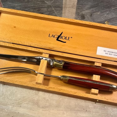 Laguiole Carving Set Mid Century Gift Box Set 