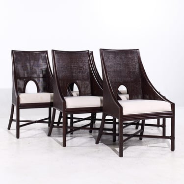 Barbara Barry for Baker McGuire Tobacco Cane Dining Chairs