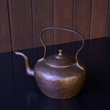 Antique 19th Century Copper Kettle Teapot Tea Coffee Western Old West Saloon Tavern Pot Victorian 
