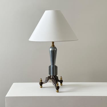 Vintage WWII era rocket or mortar shell table lamp 