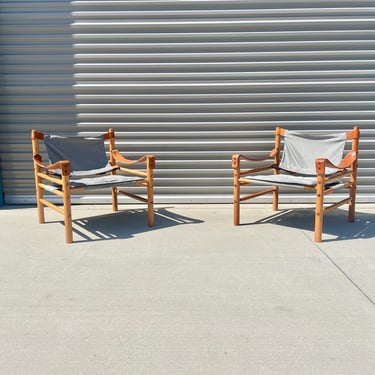 Mid Century Sirocco Safari Chairs by Arne Norell - Set of 2 