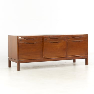 Jens Risom Mid Century Walnut File Cabinet Credenza - mcm 