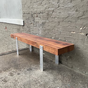 Industrial Style Butcher Block Bench